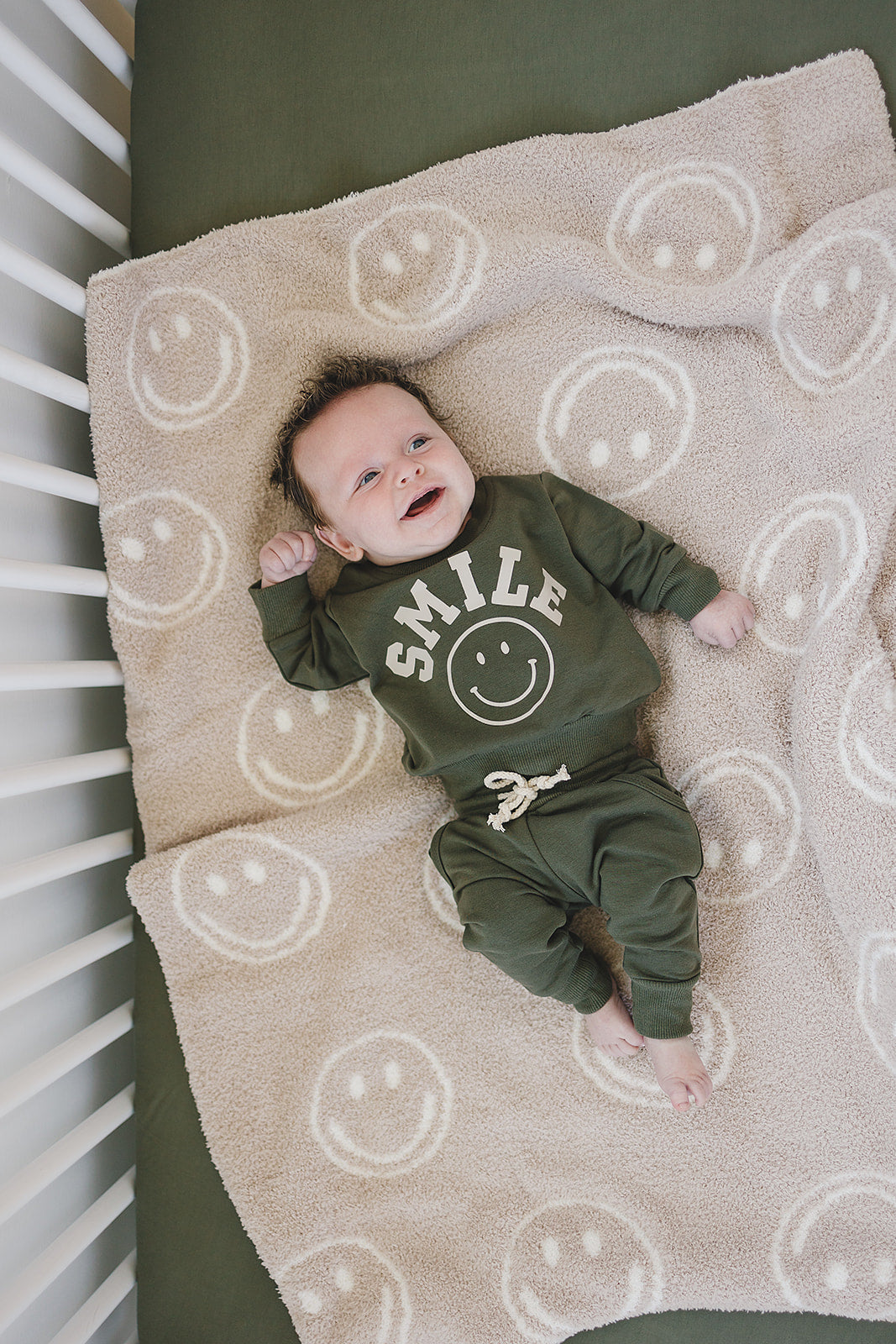 Olive Smile French Terry Set