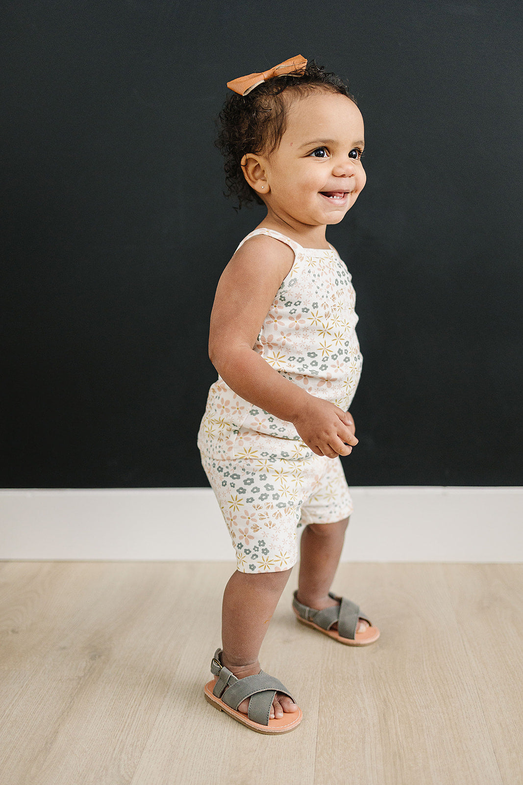 Spring Floral Tank + Biker Short Set