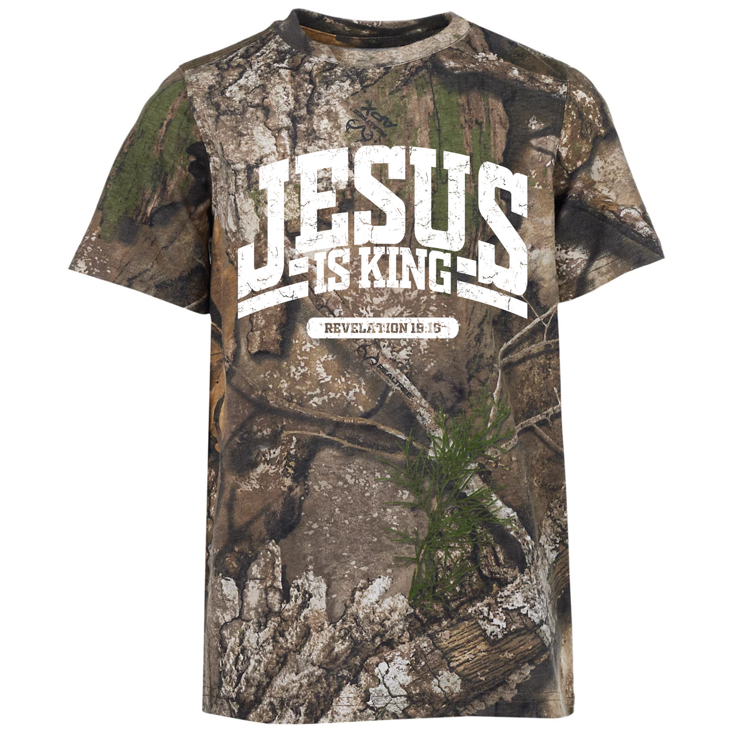 Camo Jesus is King Tee