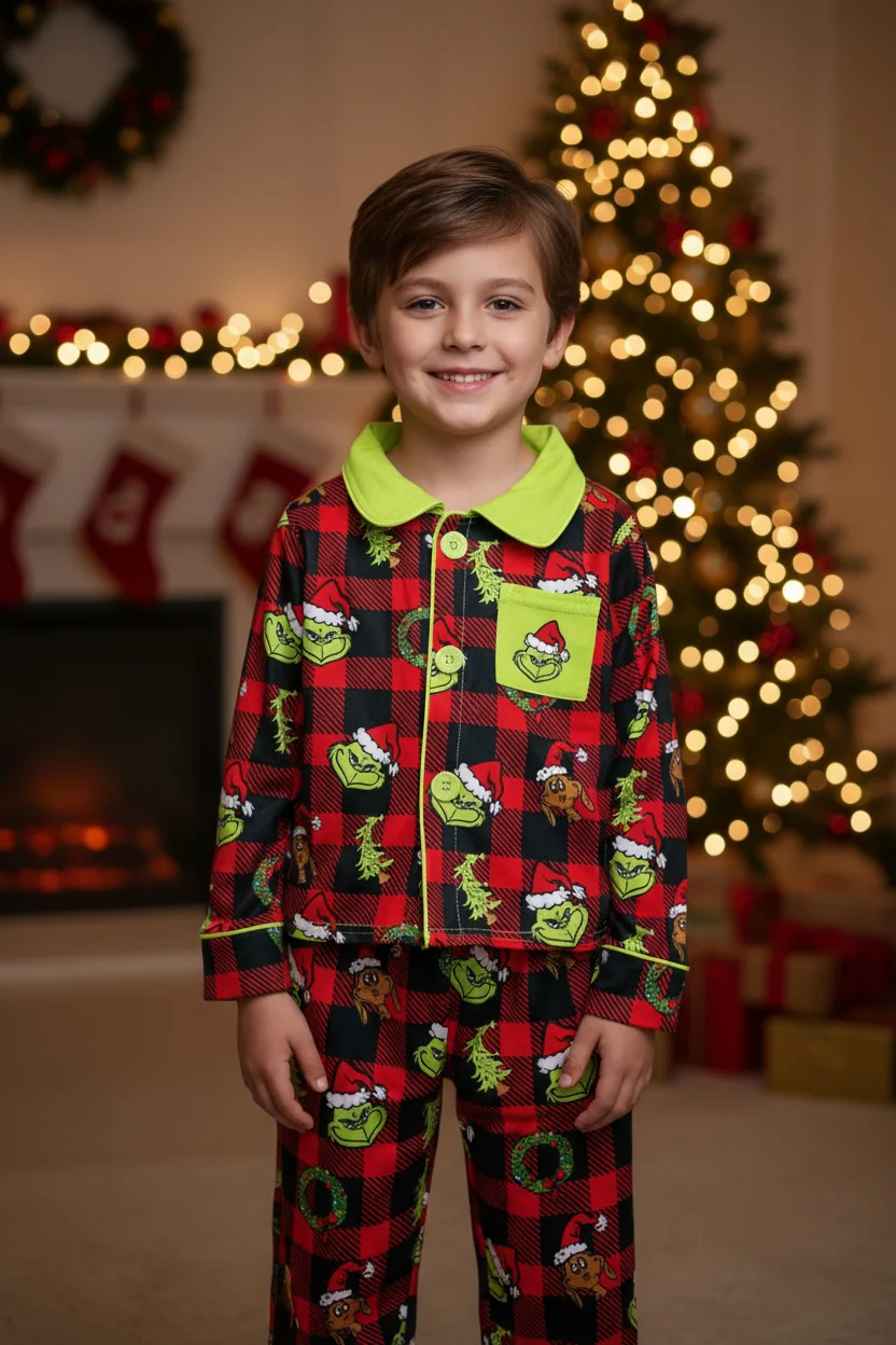 Grin Plaid Pjs