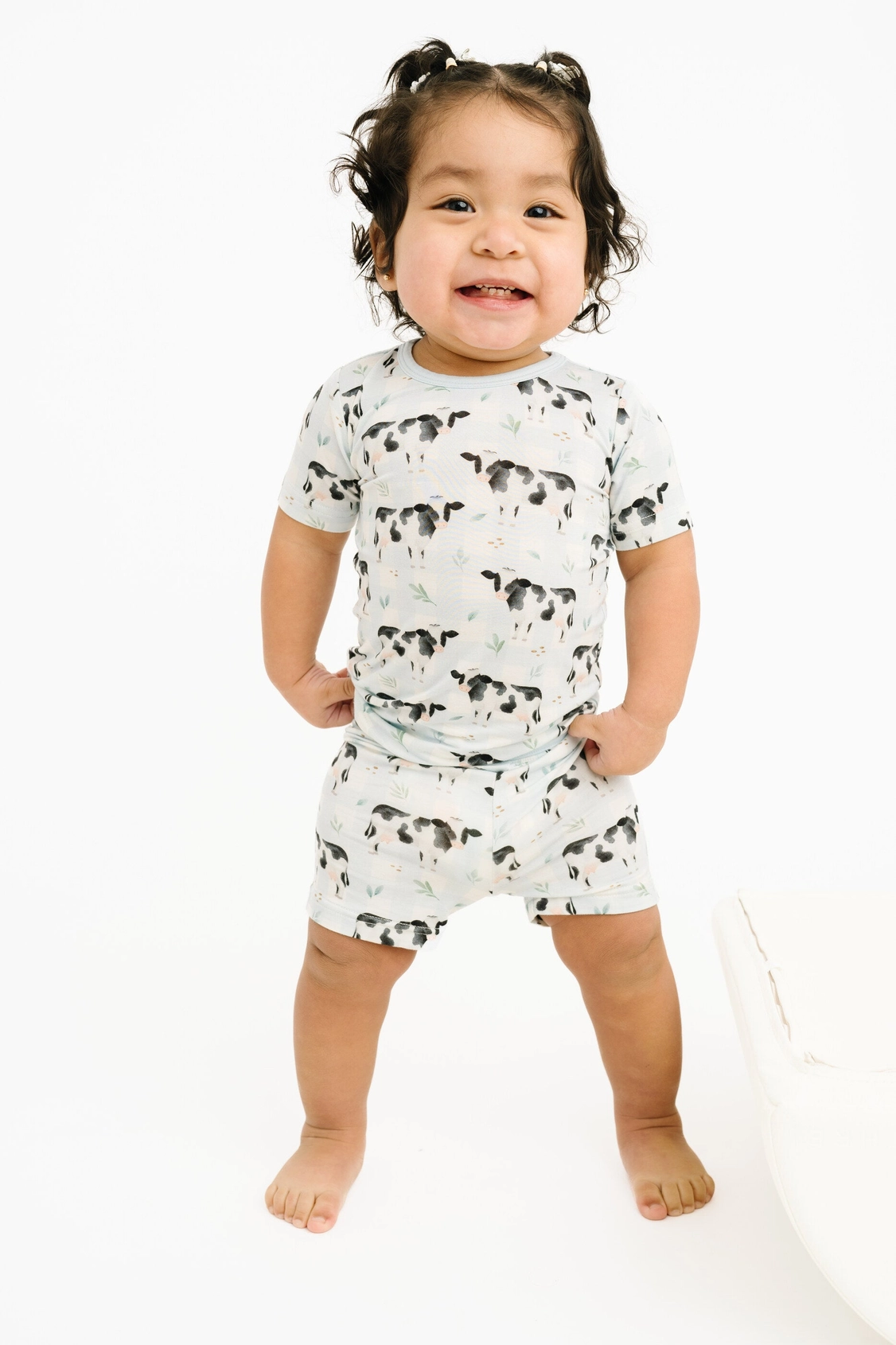 Dairy Cow Bamboo Shorts Set