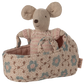 Baby mouse in carry cot - Rose