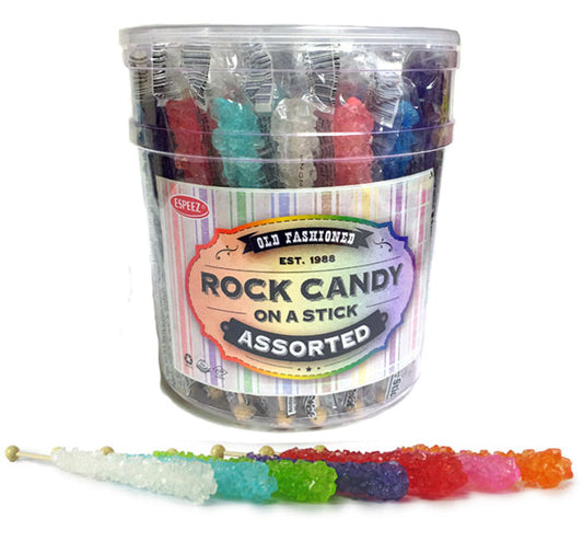 ROCK CANDY JAR - ASSORTED COLORS & FLAVORS