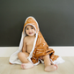 Mustard Mudcloth Muslin Hooded Towel