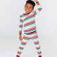 Holly Jolly Stripe Long Sleeve Pajama Set