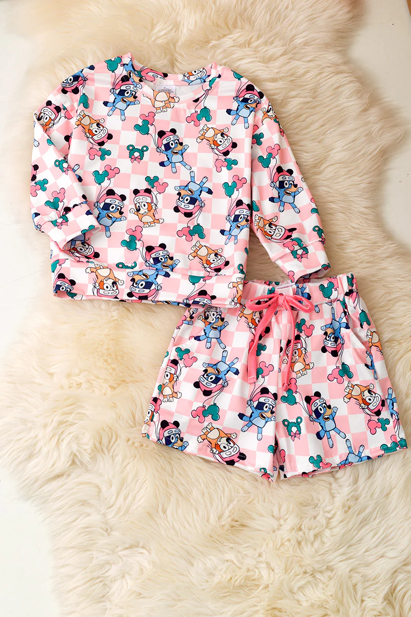 Blue Christmas Short Set