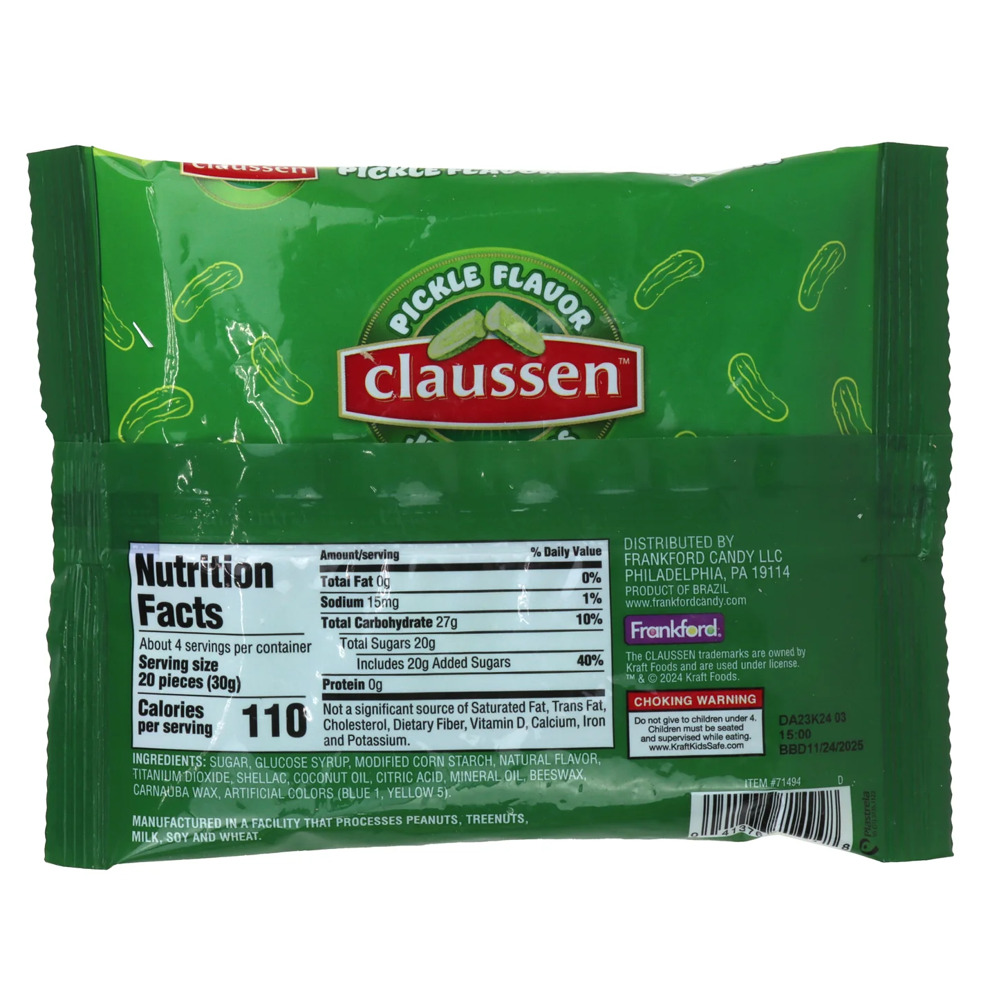 CLAUSSEN PICKLE FLAVOR JELLY BEANS