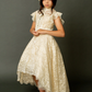 Toddler Kristy Petticoat Dress in Cream Metallic