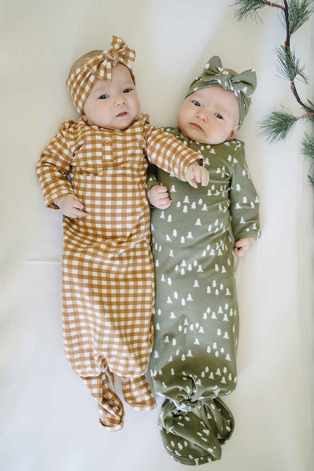 Mustard Gingham Knot Gown