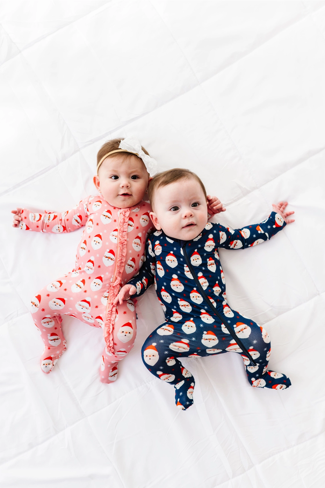 Vintage Santa Ruffled Footsie