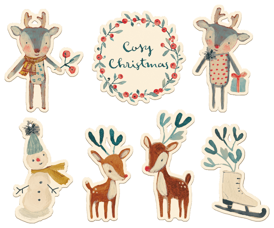 Gift tags, Cosy Christmas 14 pcs.