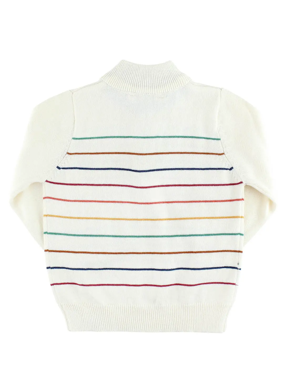 Autumn Rainbow Quarter Zip Sweater