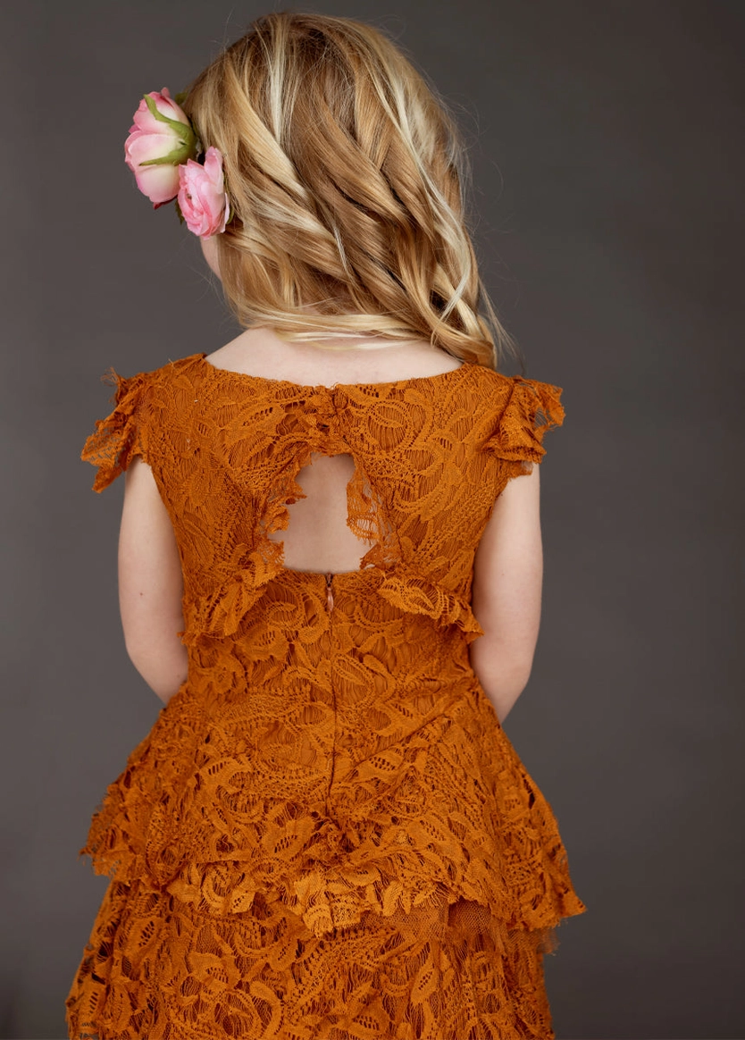 Toddler Lyra Dress in Marigold