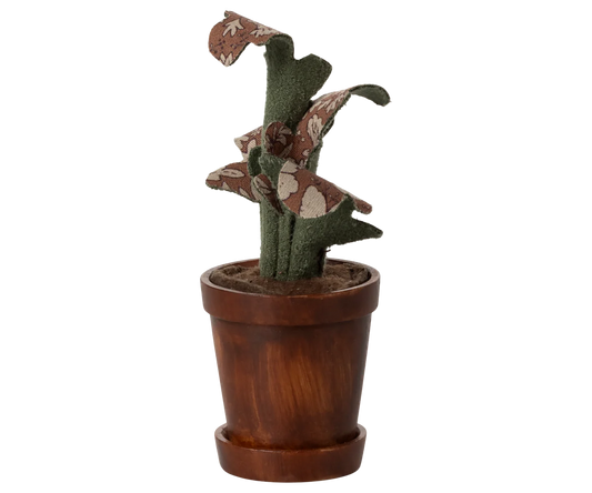 Flower pot with plant, Miniature