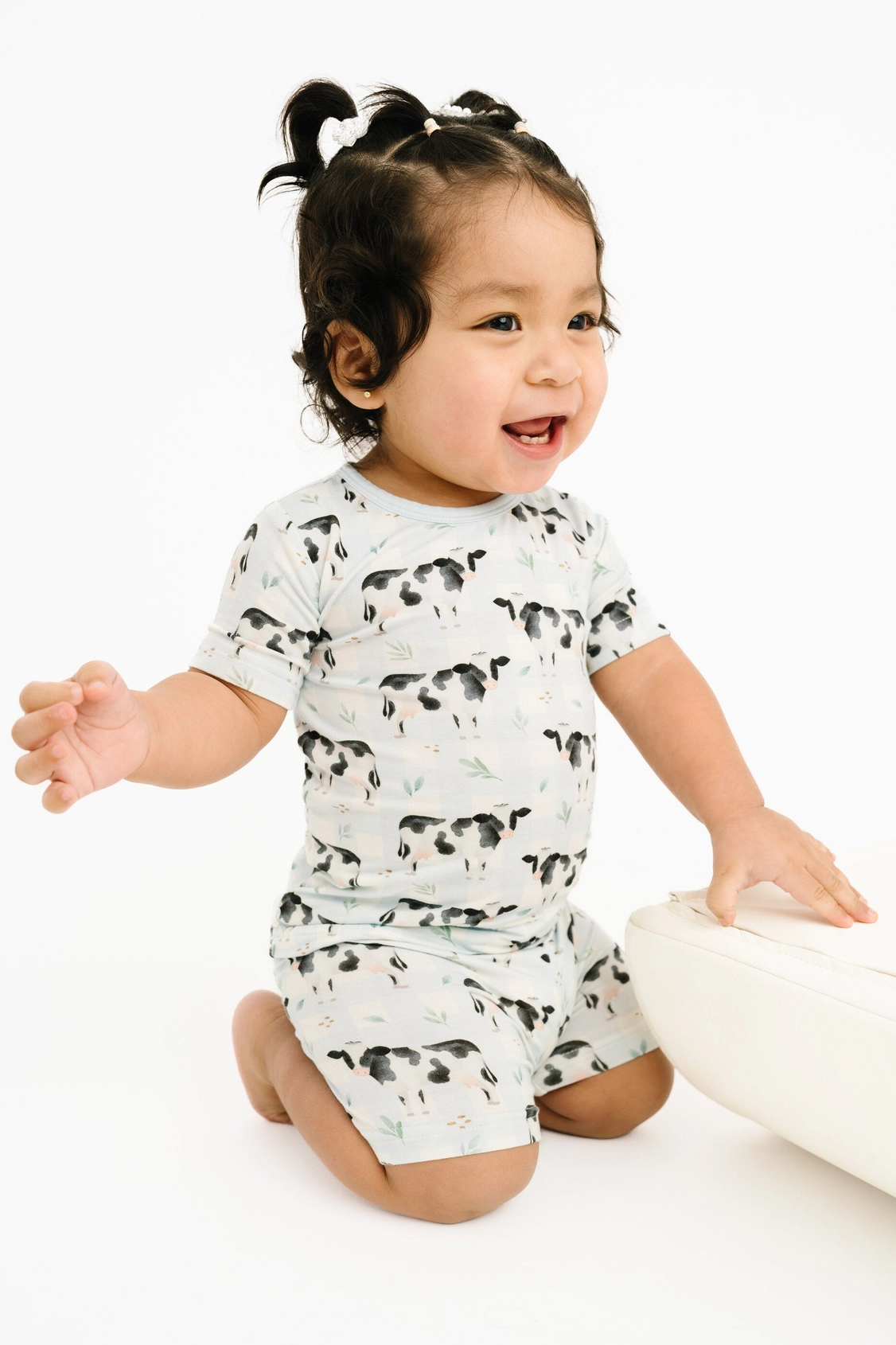 Dairy Cow Bamboo Shorts Set