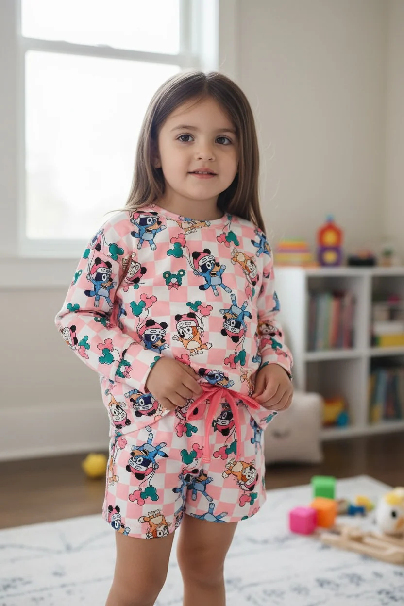 Blue Christmas Short Set