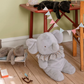 Elephant plush, Big - Blue/grey
