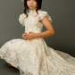 Toddler Kristy Petticoat Dress in Cream Metallic