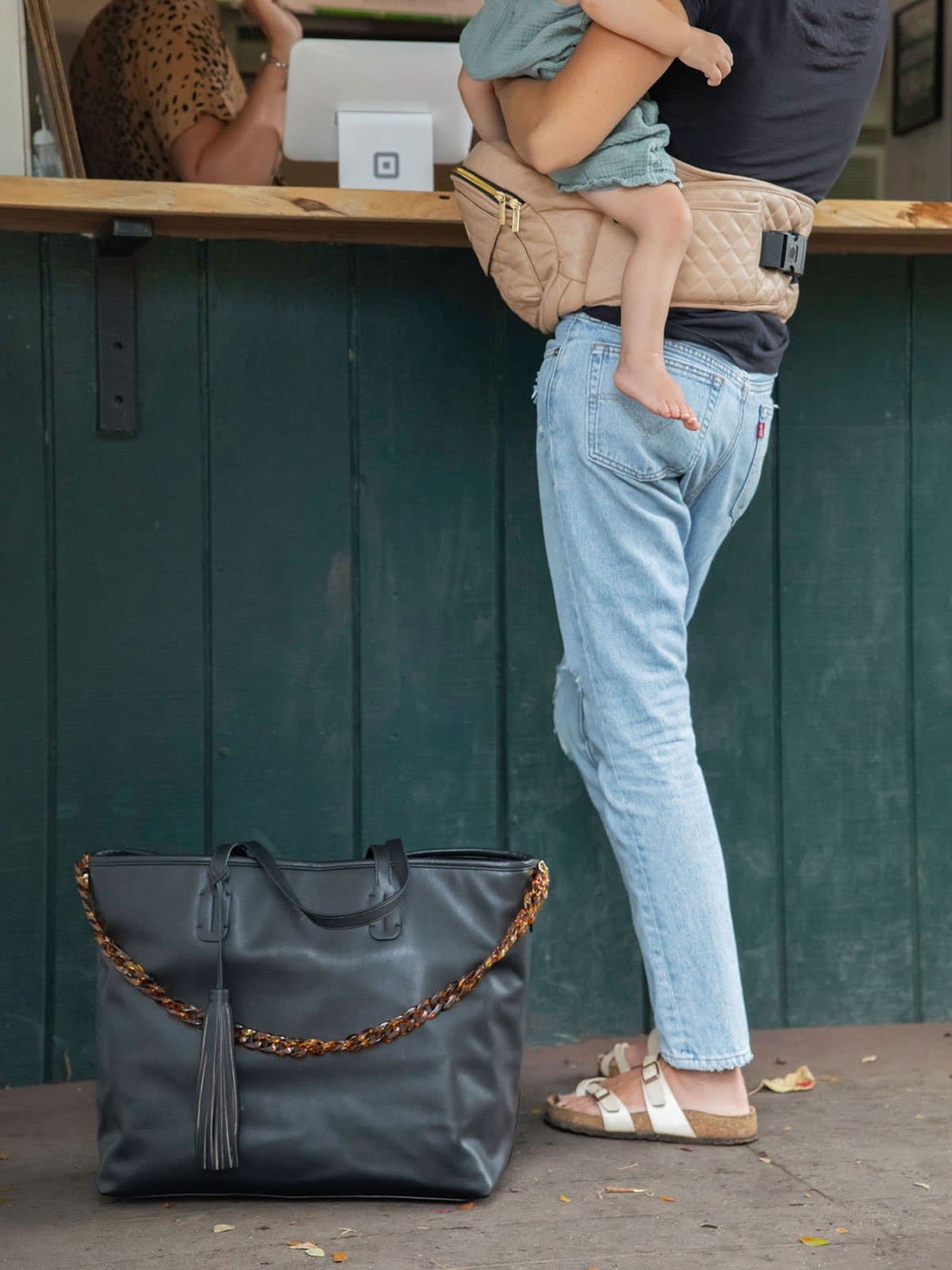 Tushbaby Carrier- Vegan Leather/ Sand
