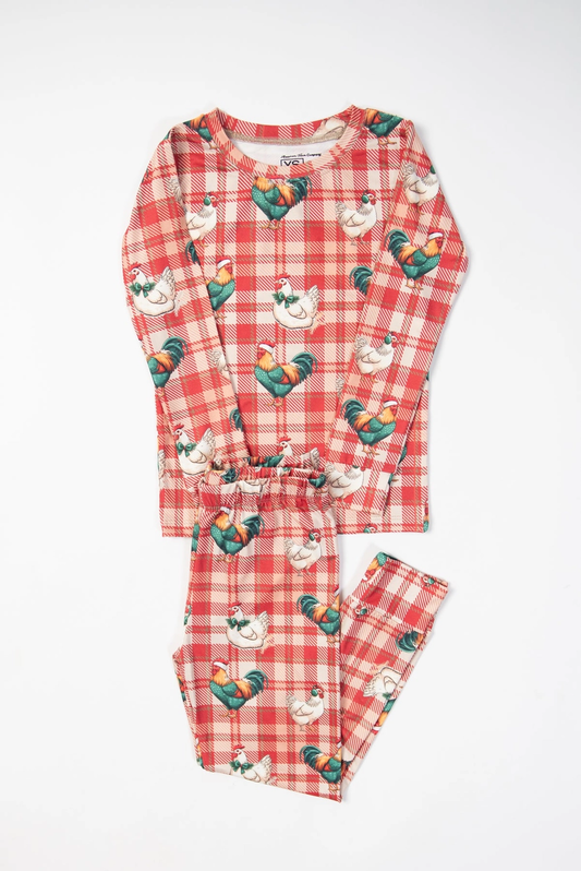 Christmas Chicken Plaid Toddler/Youth Pajama