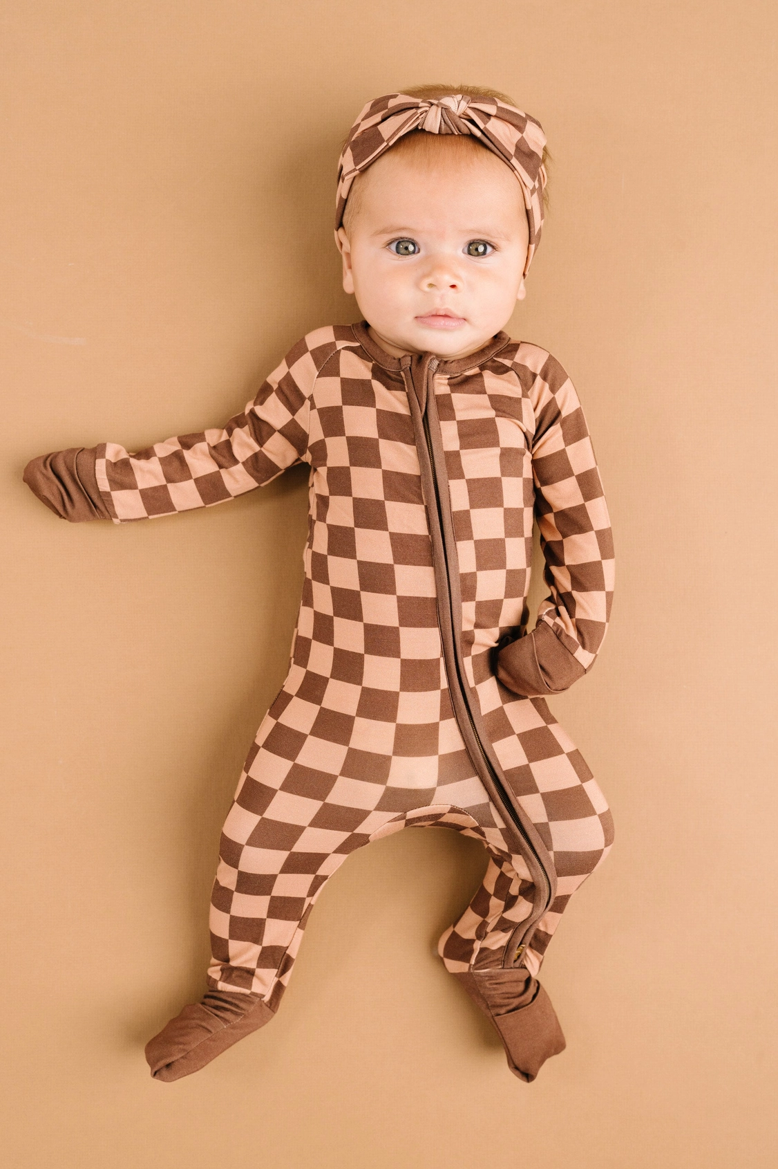 Espresso Checkered Bamboo Sleeper