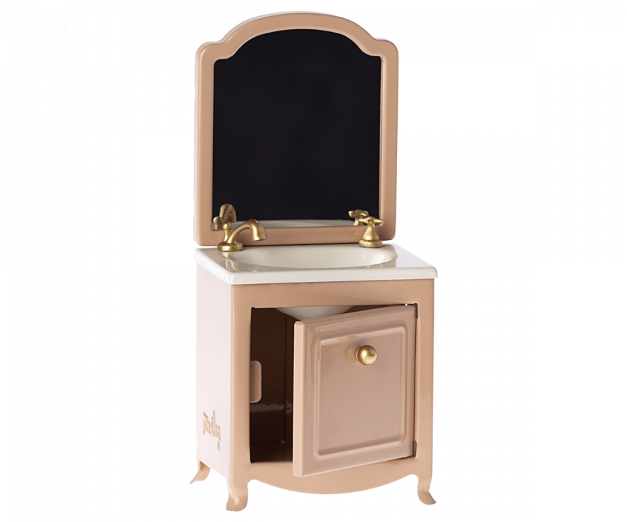 Sink dresser w. mirror, Mouse - Dark powder
