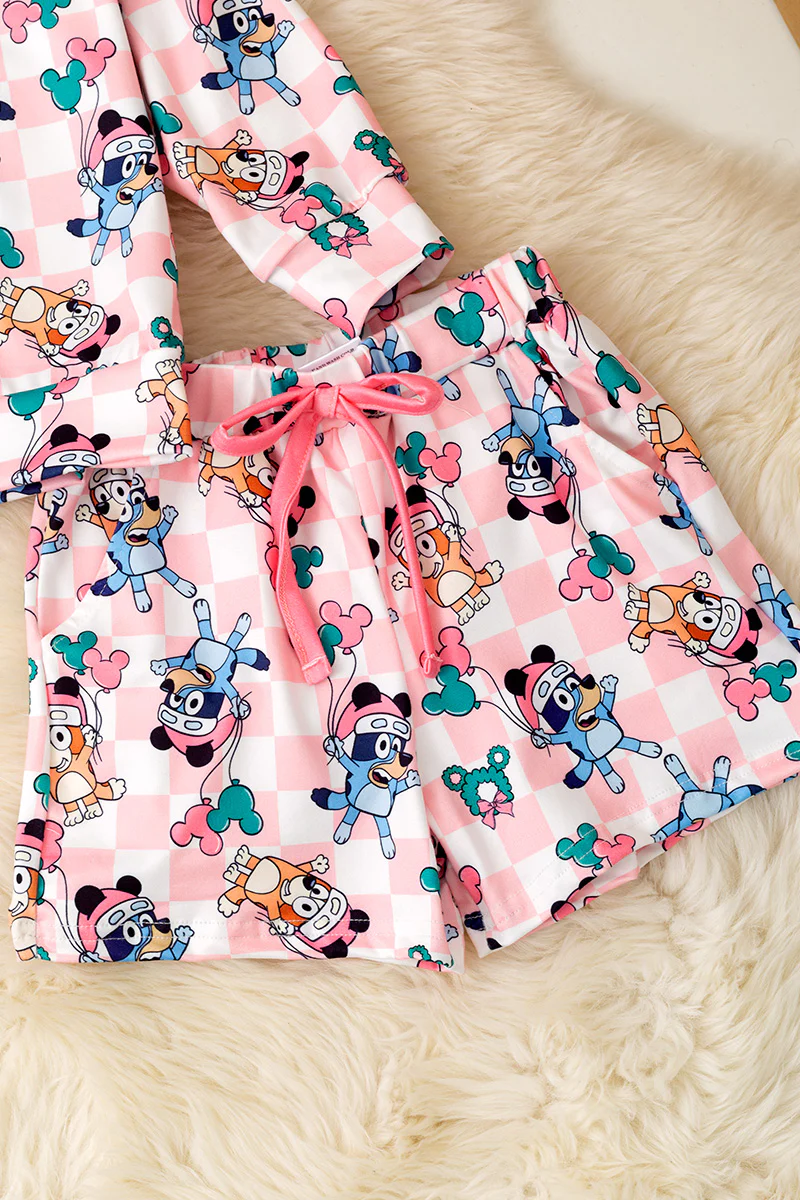 Blue Christmas Short Set