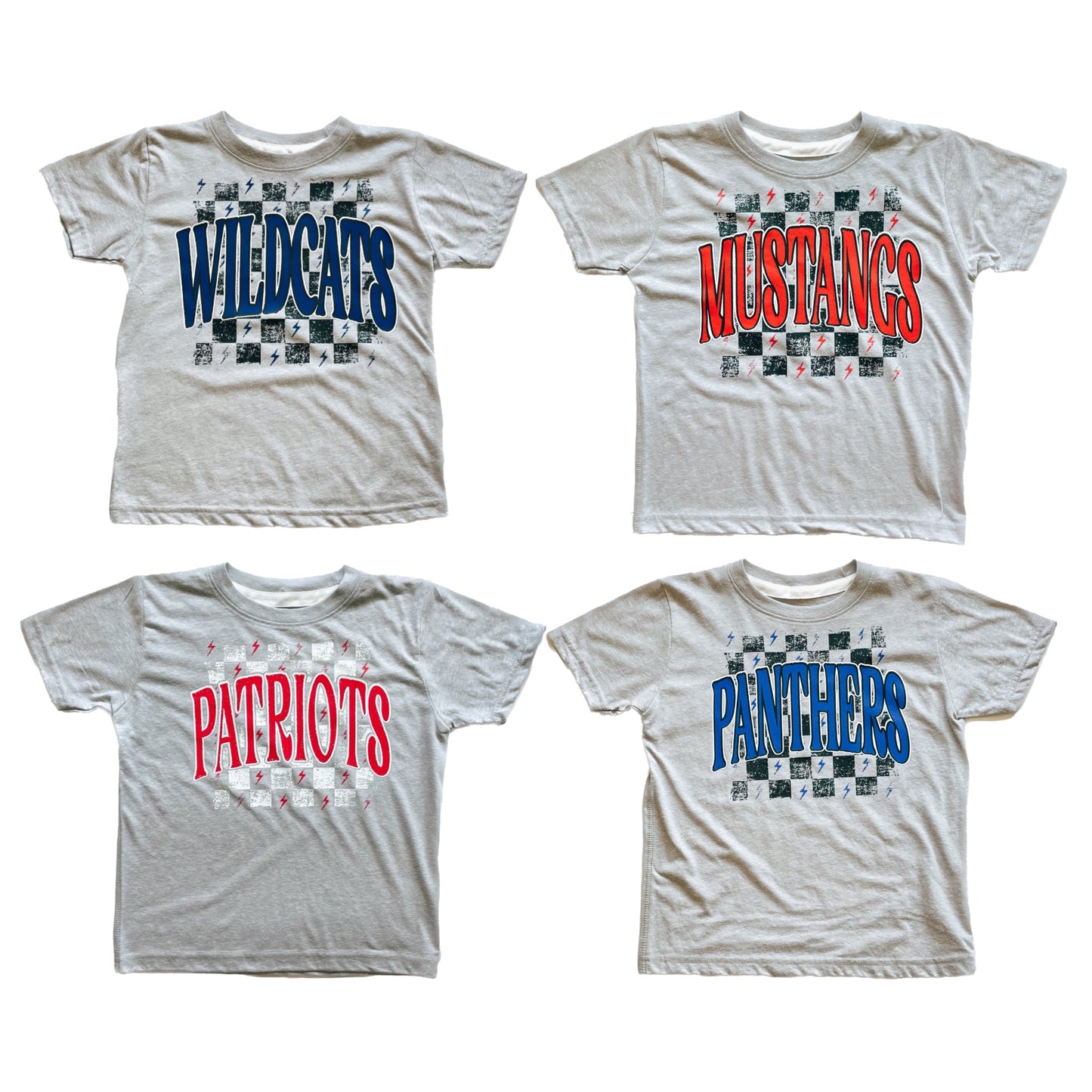 Checkered School Spirit Tees