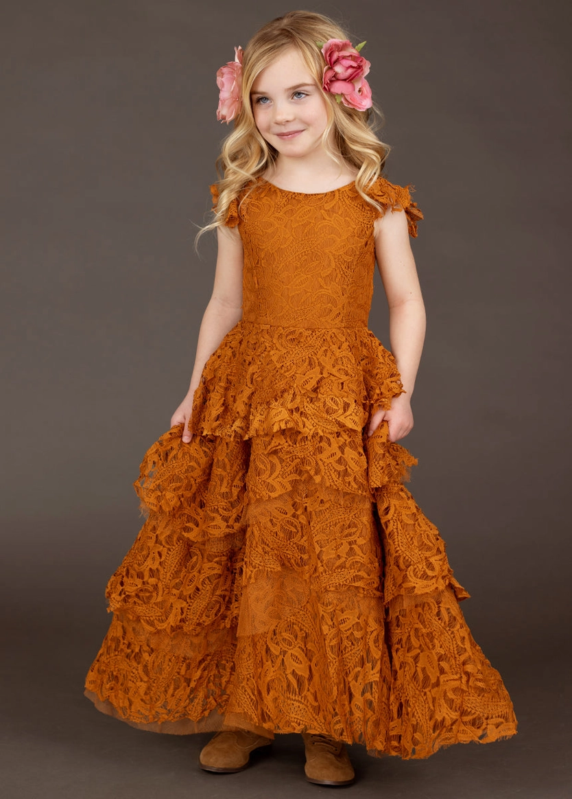 Toddler Lyra Dress in Marigold