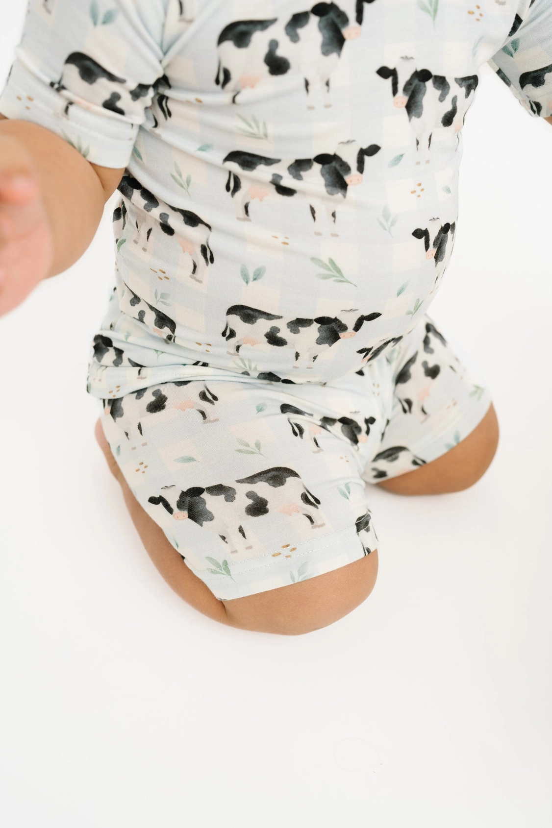 Dairy Cow Bamboo Shorts Set