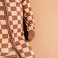 Espresso Checkered Bamboo Sleeper