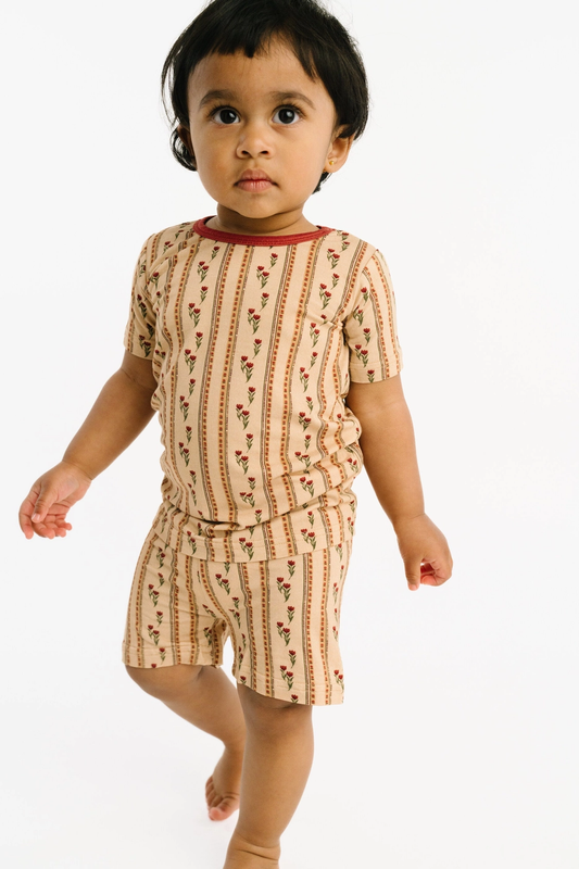 Floral Heirloom Bamboo Shorts Set
