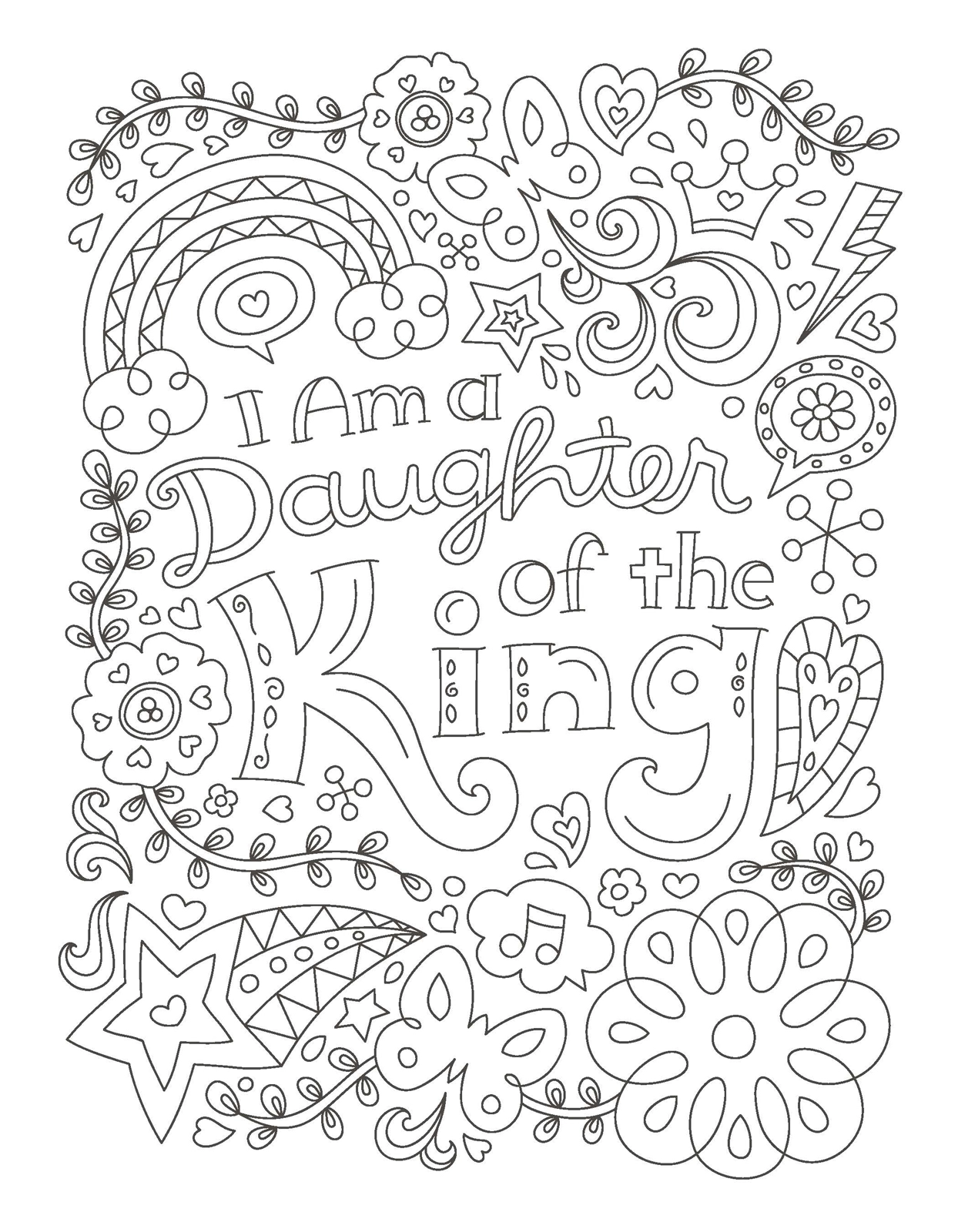 The Power of A Praying Girl Coloring Book