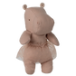 Safari friends, Hippo w. skirt, Small - Soft rose