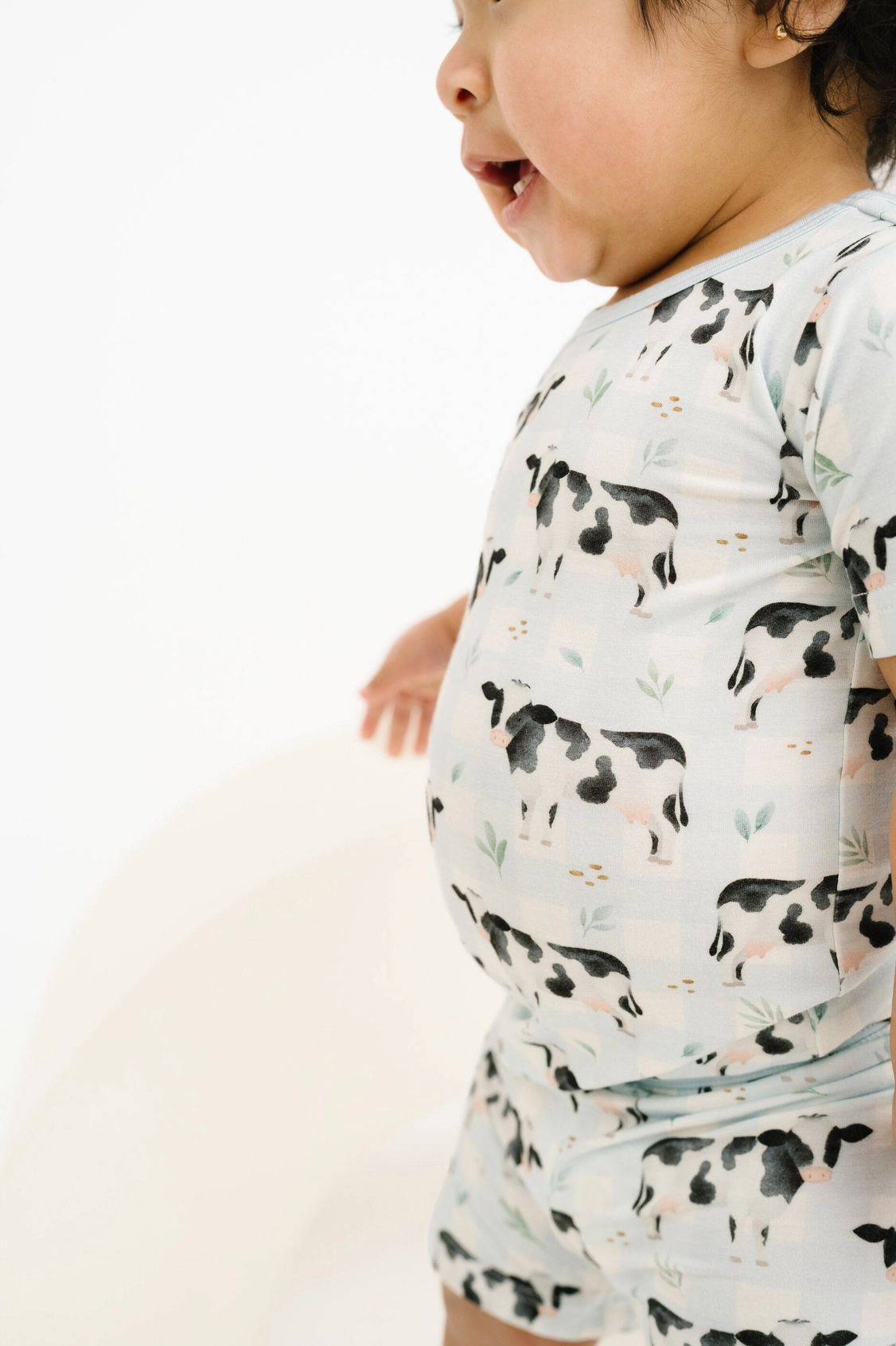 Dairy Cow Bamboo Shorts Set