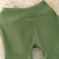 Ribbed Moss Bell Bottoms