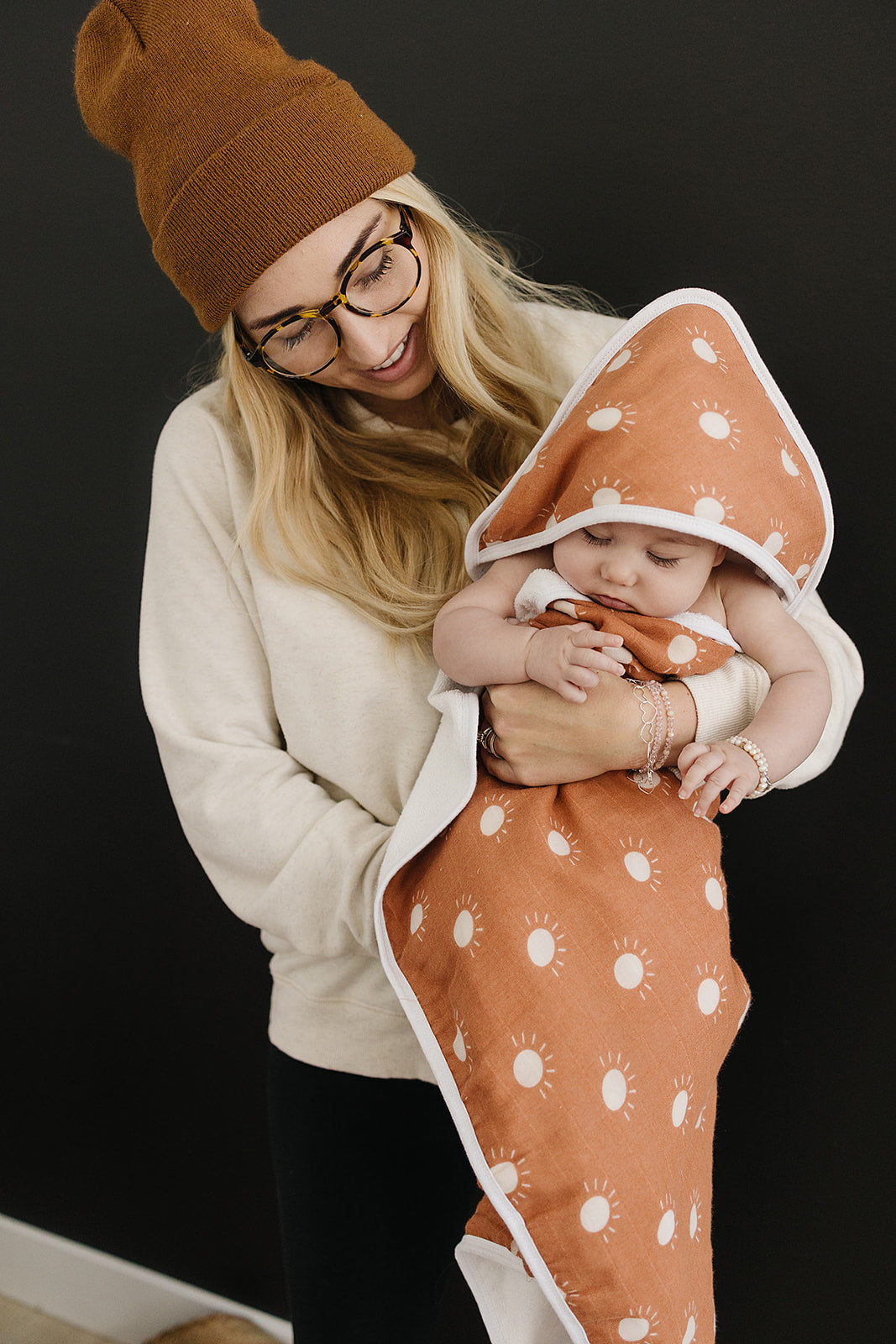 Sunshine Muslin Hooded Towel