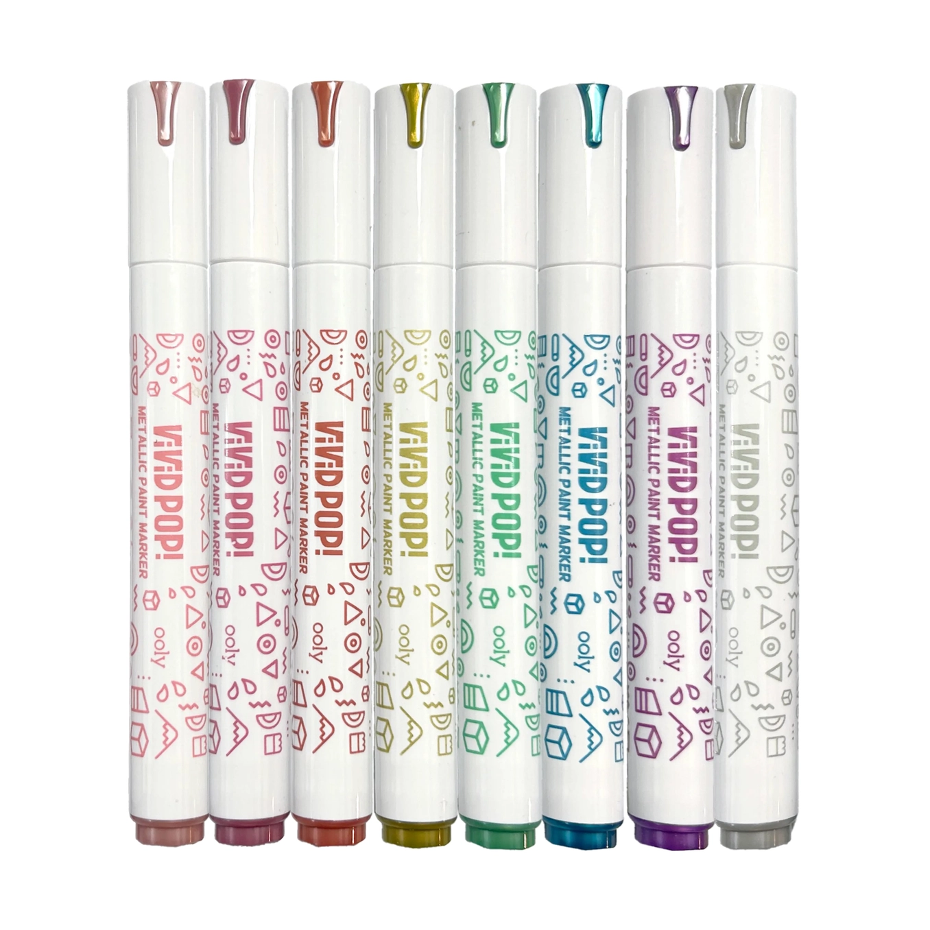 Vivid Pop! Water-Based Paint Markers: Metallic (Set of 8)