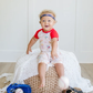 Baseball Snacks Raglan Romper