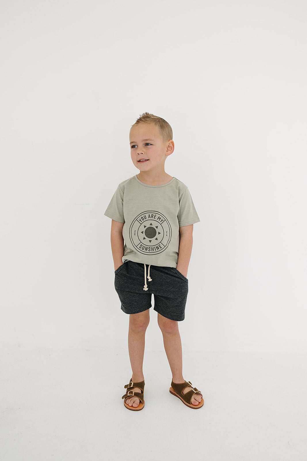 Charcoal Pocket Cotton Shorts