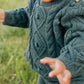 Charcoal Cable Knit Sweater