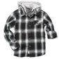 Glen Hooded Shirt (Greyscale Plaid)