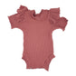 Ribbed Ruffle Onesie Set