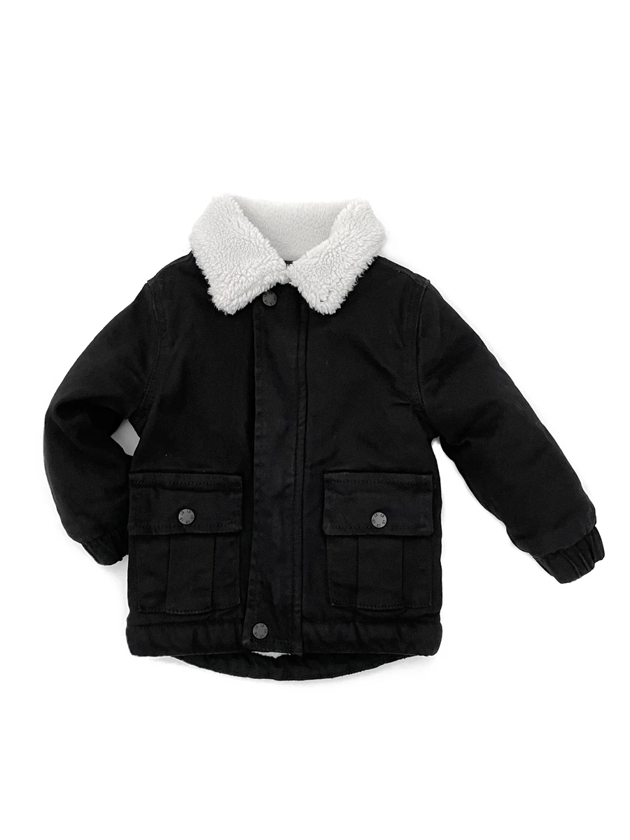 Sherpa Lined Jacket - Black