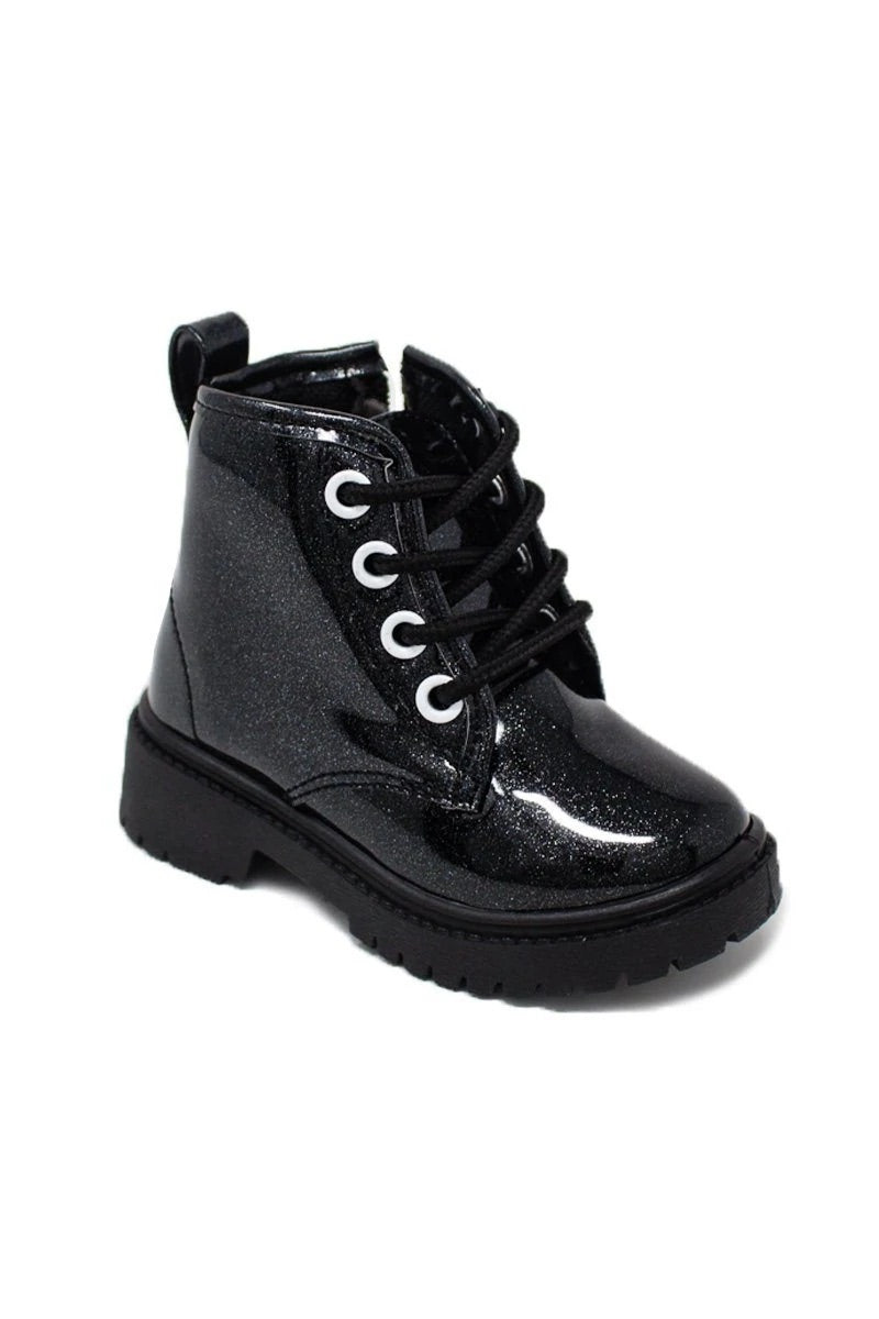 Lace Up Sparkle Bomber Boot