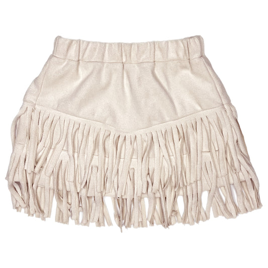 Ivory Fringe Skirt