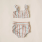 Strap Bandeau Bikini Set - Summer Stripes
