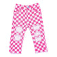 Denim Jeans - pink checker
