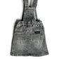 Denim Skirt Overalls- Grey Wash